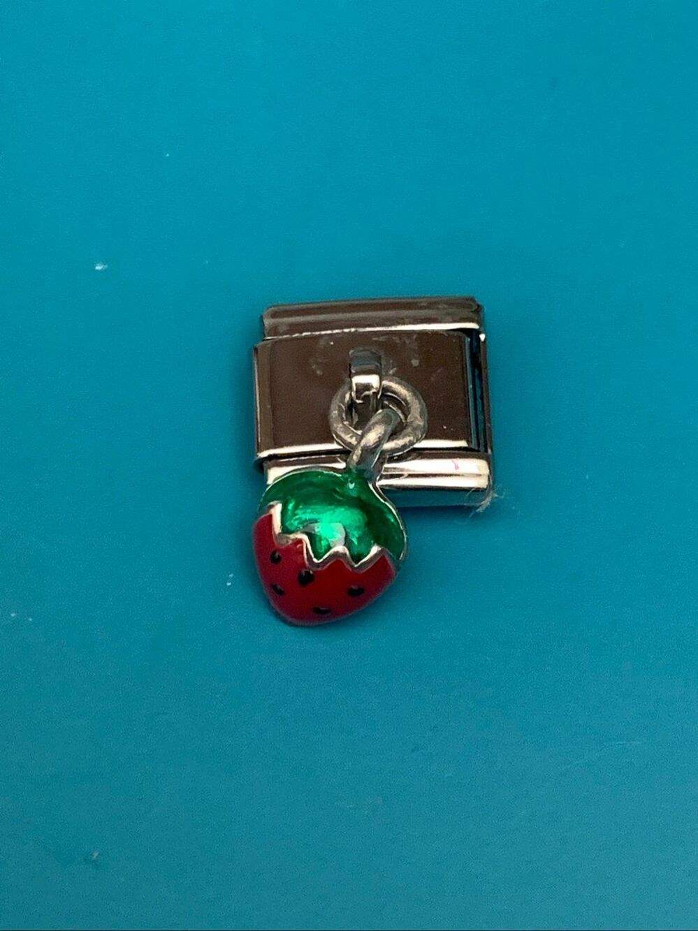 Italian Charm dangling Strawberry #vintage
